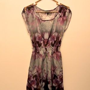 Express purple floral dress